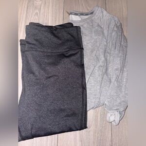 Gray and Dark Gray Activewear Set
